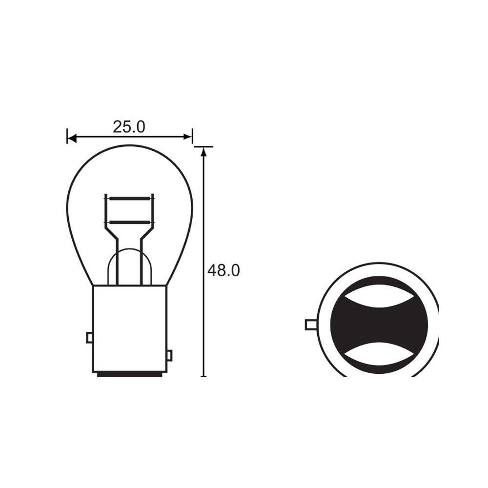 ENDURALIGHT Automotive Globes - Stop/ Tail 12V, 21/5W, BAY15D