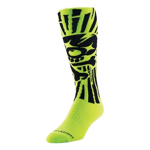 Us 11-13, Yellow Troy Lee Designs Yellow Skully Gp Mx Socks 