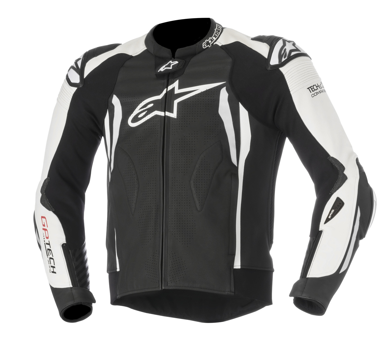 Alpinestars GP Tech V2 Black/White Leather Racing Road ...