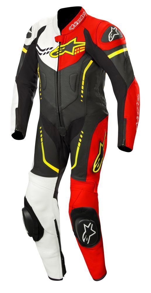 Alpinestars GP Plus Youth Black/White/Fluro Yellow/Fluro Red Leather