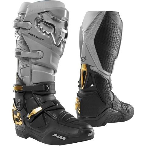 Fox Instinct Grey/Black Adult MX Boots 