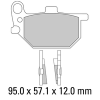 Ferodo FDB184P Disc Pad Set (2 pc) - Platinum Carbon Grip - Non-Sint.