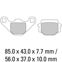 FERODO Disc Pad Set - FDB314 EF Eco Friction Non Sintered Compound