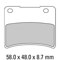 Ferodo FDB390P Disc Pad Set (2 pc) - Platinum Carbon Grip - Non-Sint.