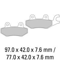 Ferodo FDB631P Disc Pad Set (2 pc) - Platinum Carbon Grip - Non-Sint.