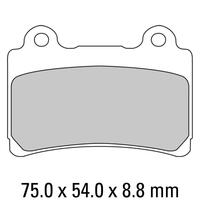 Ferodo FDB662P Disc Pad Set (2 pc) - Platinum Carbon Grip - Non-Sint.