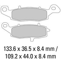 Ferodo FDB2048P Disc Pad Set (2 pc) - Platinum Carbon Grip - Non-Sint.