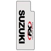 Factory Effex Graphics - Upper Fork Suzuki Clear With Black Suzuki Logo