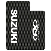 Factory Effex Graphics - Upper Fork Suzuki Carbon With White Suzuki Logo