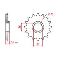 Sprocket Front MTX 1184 18T #520