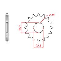 Sprocket Front MTX 1185 17T #520