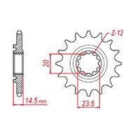 Sprocket Front MTX 1345 13T #520