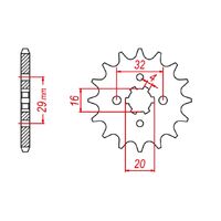Sprocket Front MTX 1425 12T #428