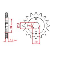 Sprocket Front MTX Hornet Lightened Mx 327 13T #520