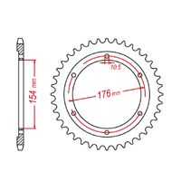 Sprocket Rear MTX 1346 43T #525