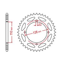Sprocket Rear MTX 1466 47T #428