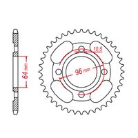 Sprocket Rear MTX 218 45T #428 Indent