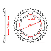 MTX 846 Steel Rear Sprocket #520 (38T)