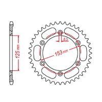 Sprocket Rear MTX 1258 52T #428