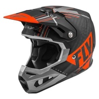 Fly Racing Formula Carbon Helmet Vector Mt. Orange Grey Black