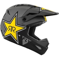 Fly Racing Kinetic Rockstar Helmet Matte Grey Black Yellow