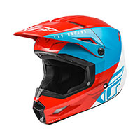 Fly Racing Kinetic Straight Edge Helmet Red White Blue