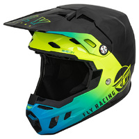 Formula CC 'Centrum' MX Helmet - Black/Blue/Hi-Vis Yellow