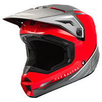 Kinetic 'Vision' MX Helmet - Red/Gry