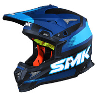 SMK 'Allterra X-Throttle' MX Helmet - M.Blu/Blk/Blu