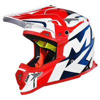 SMK 'Allterra' MX Helmet - X-Power Wht/Blu/Red