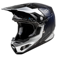 Formula S Carbon 'Legacy' MX Helmet - Blu Carbon/Sil