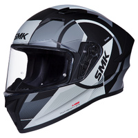 SMK 'Stellar Faro' Full-Face Helmet - Matte Black/Grey [Size: XS]