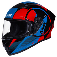 SMK 'Stellar Faro' Full-Face Helmet - Black/Red/Grey [Size: M]