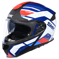SMK 'Gullwing Navigator' Modular Helmet - Black/White/Red [Size: S]