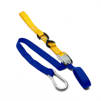 KMX Tie Down 25mm Snap Hook - Blue/Yellow Soft Loop
