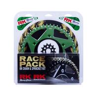 RK Race Chain & Spr. Kit (Pro) - Gold/Green - 13/48 KX250F ('06-20)
