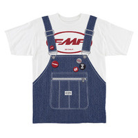 FMF Casual Mens Top Rm Overalls - White
