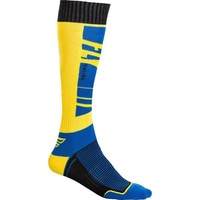 Fly Socks MX Thin Navy/Yellow