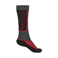 Fly Socks Mx Thin Blk Gry Red