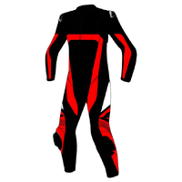 GEN-Z JUNIOR 1PC PERF. SUIT - Black/Fluo-Red/Black