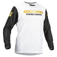 Fly "Kinetic Mesh Rockstar" MX Jersey (2023) - White/Black/Gold