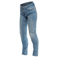 DENIM STONE SLIM LADY PANTS - Light-Blue