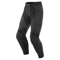 PONY 3 LEATHER PANTS - Black-Matt