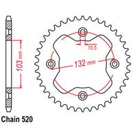 JT - Rear Alloy Racing Sprocket #520 - Silver - KTM ATV