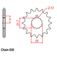Front Sprocket - Steel 14T 630P