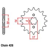 Front Sprocket - Steel 15T 428P