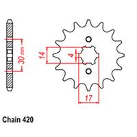 Front Sprocket - Steel 14T 420P (AP NBC110)