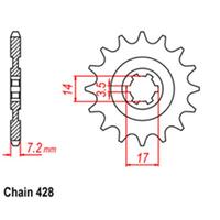 Front Sprocket - Steel 14T 428P