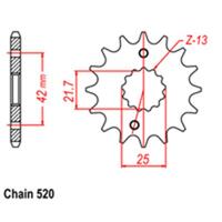 Front Sprocket - Steel 15T 520P D/D