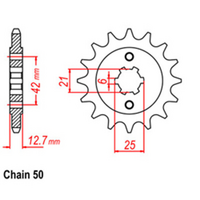 Front Sprocket - Steel 18T 530P